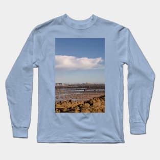 Newbiggin Bay at low tide (2) Long Sleeve T-Shirt